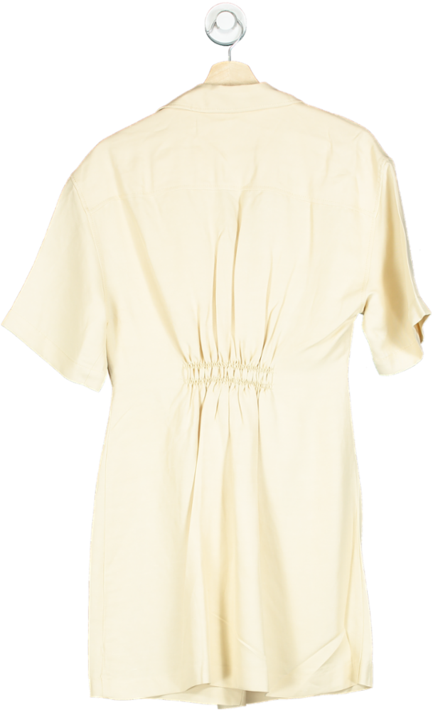 Sandro Short Beige Draped Dress UK 8