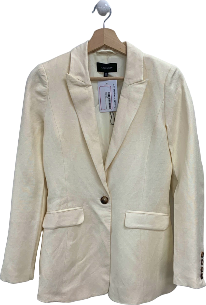 Karen Millen Cream Linen Blazer UK 6