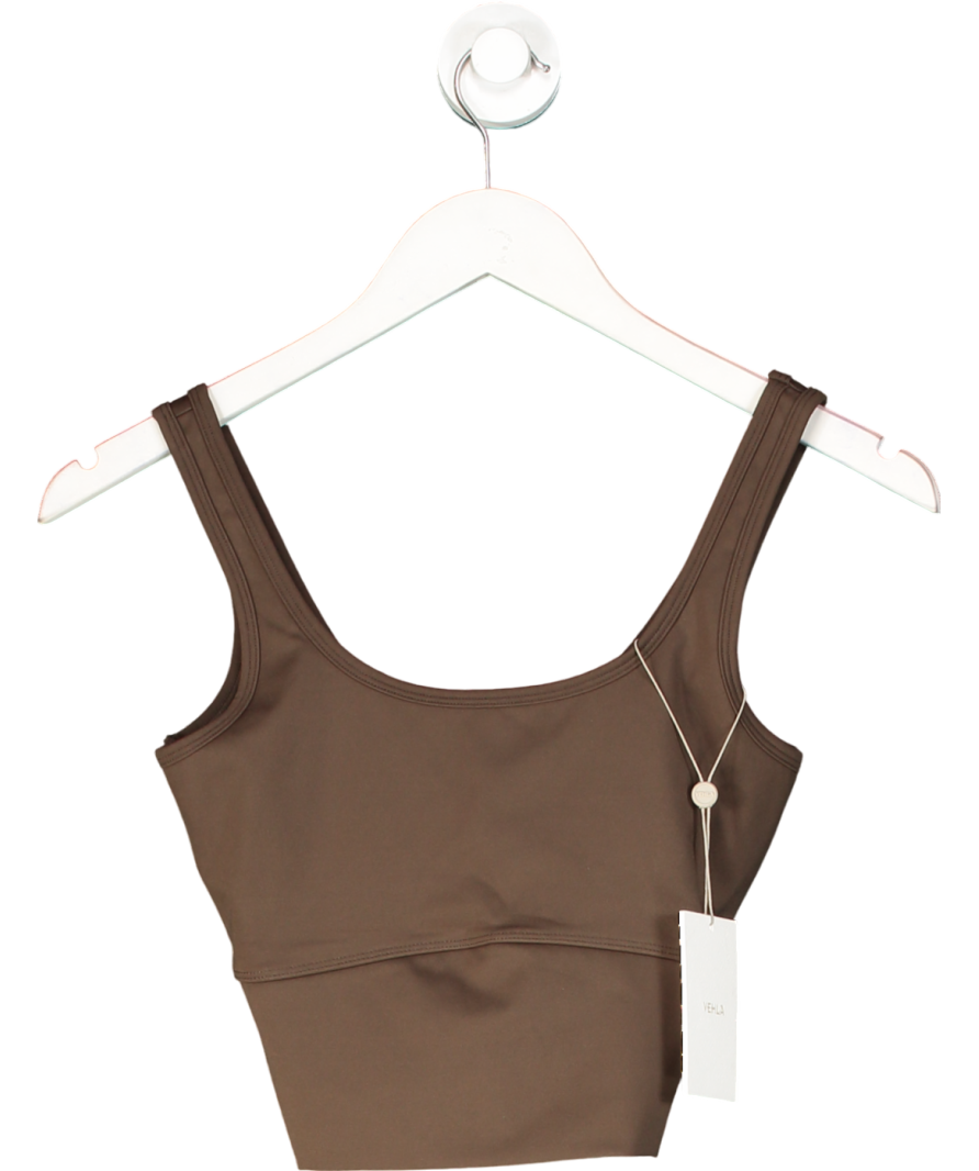 vehla Brown Cropped Tank Top UK S