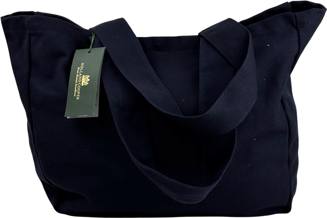 HOLLAND COOPER Essential Tote Bag Navy Blue / Ecru