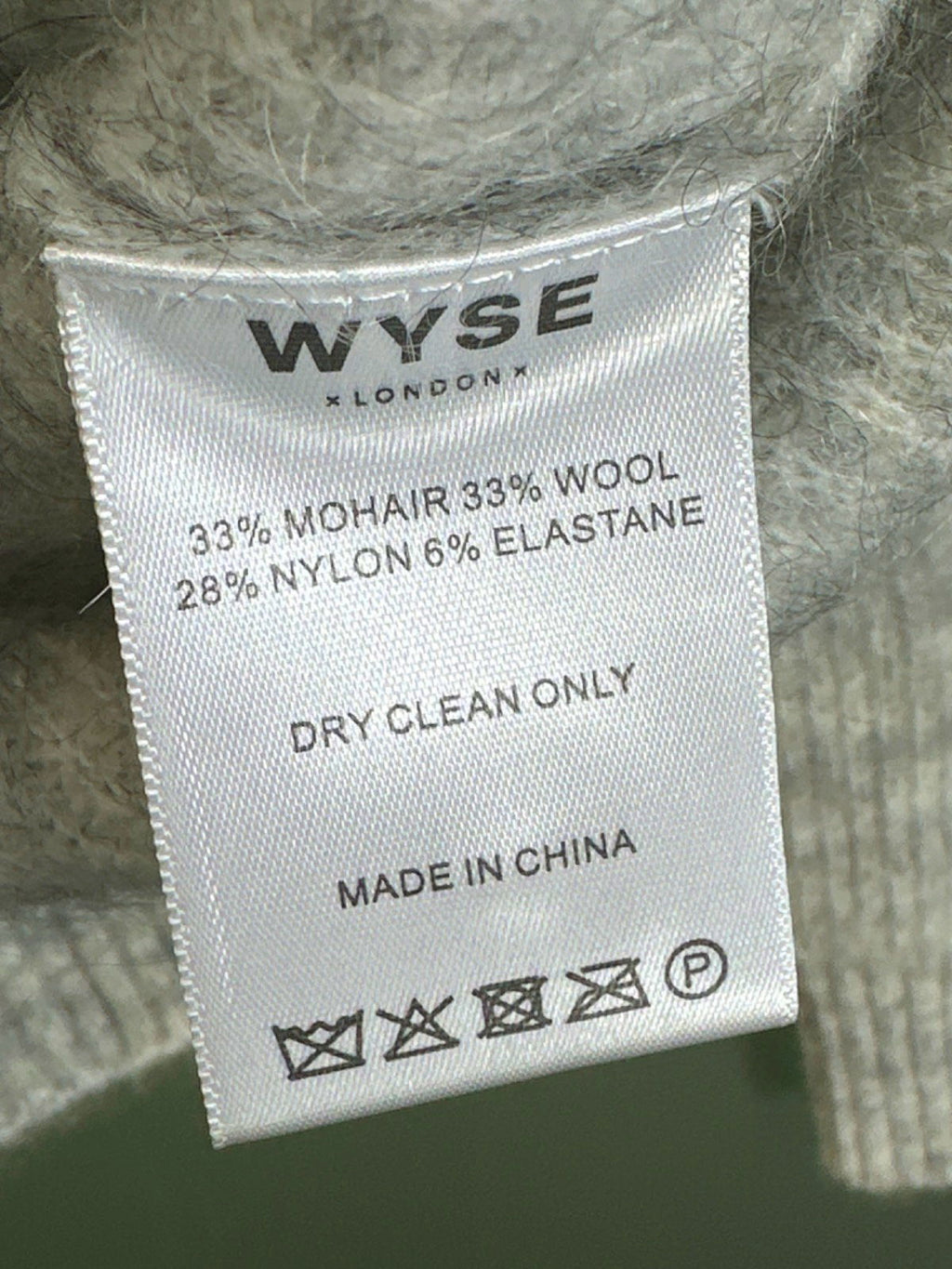 WYSE LONDONLight Grey Becky Wool/Mohaire Soft Boyfriend Cardigan UK L