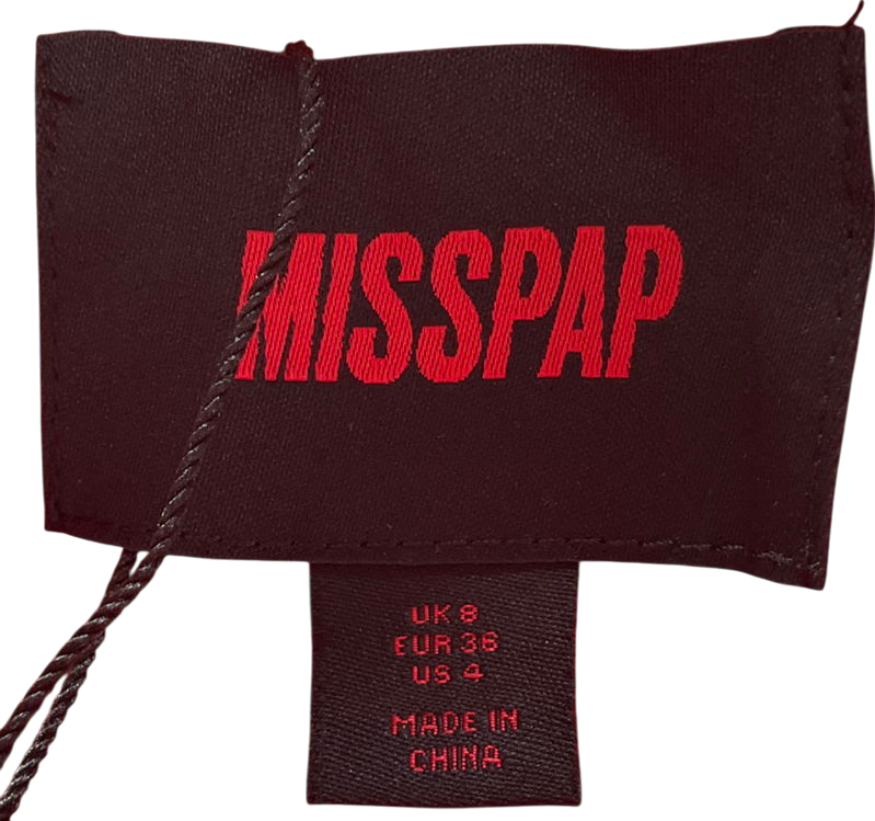 Misspap Red Maxi Tailored Trench Coat UK 8