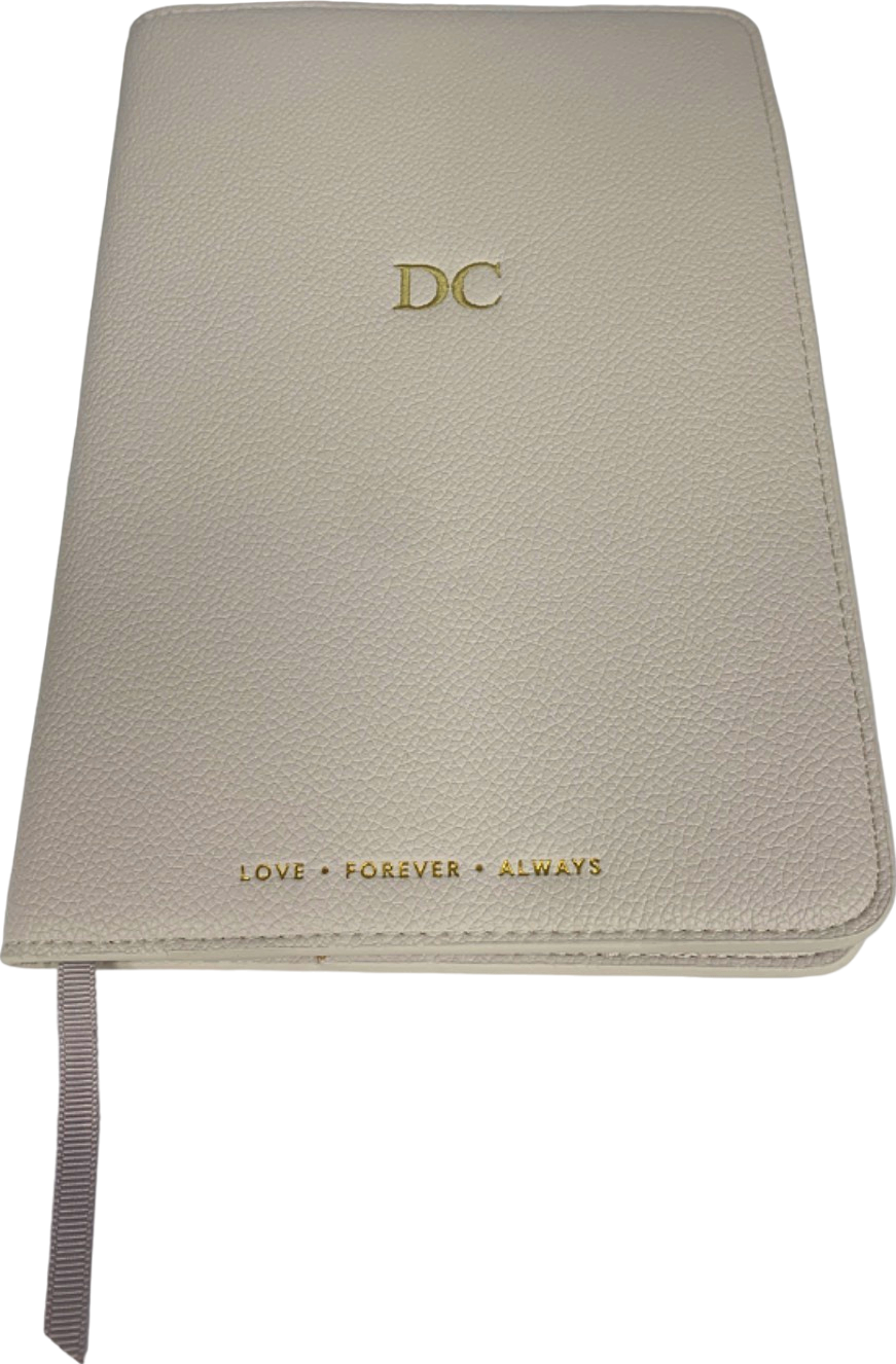 Katie Loxton Cream Love Forever Always Personalised Notebook A5