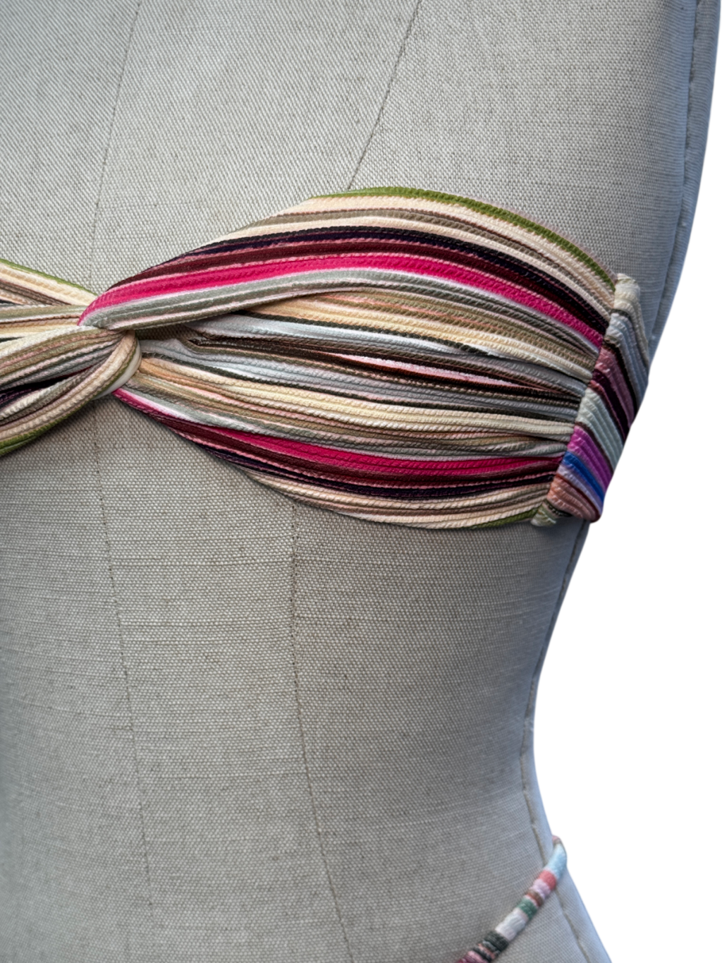 Bamba Swim Multicoloured Multicoured Stripe Ursula/bahama 2-piece Thong Bikini Set UK S