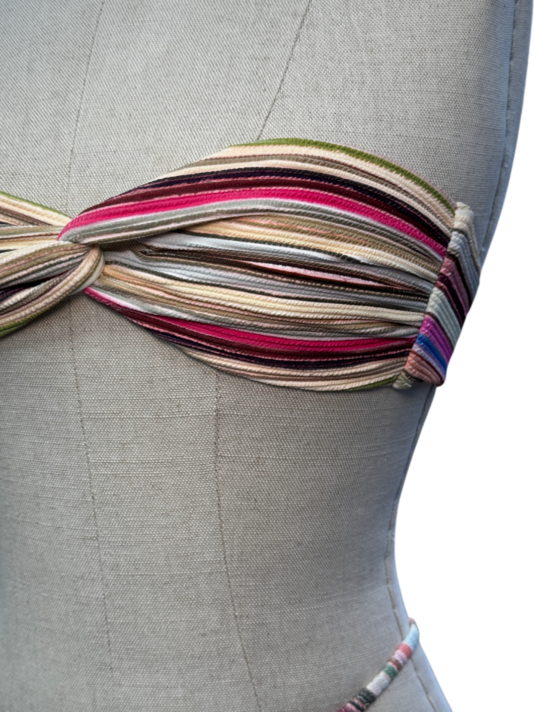 Bamba Swim Multicoloured Multicoured Stripe Ursula/bahama 2-piece Thong Bikini Set UK S