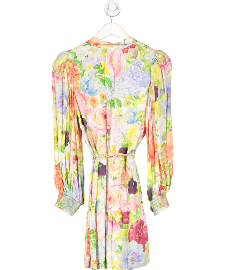 Alice + Olivia Multicoloured Antonette Long Sleeve Mini Dress UK XS/S