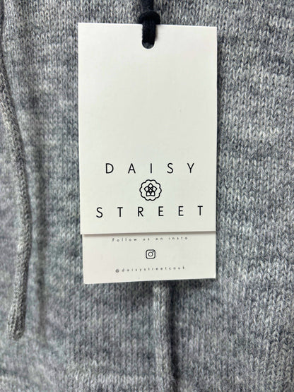 Daisy Street Grey Knit Hoodie UK 8