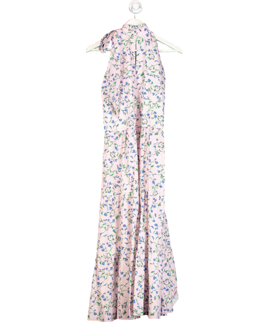 Seren Pink Floral Print Sleeveless Maxi Dress UK S/M