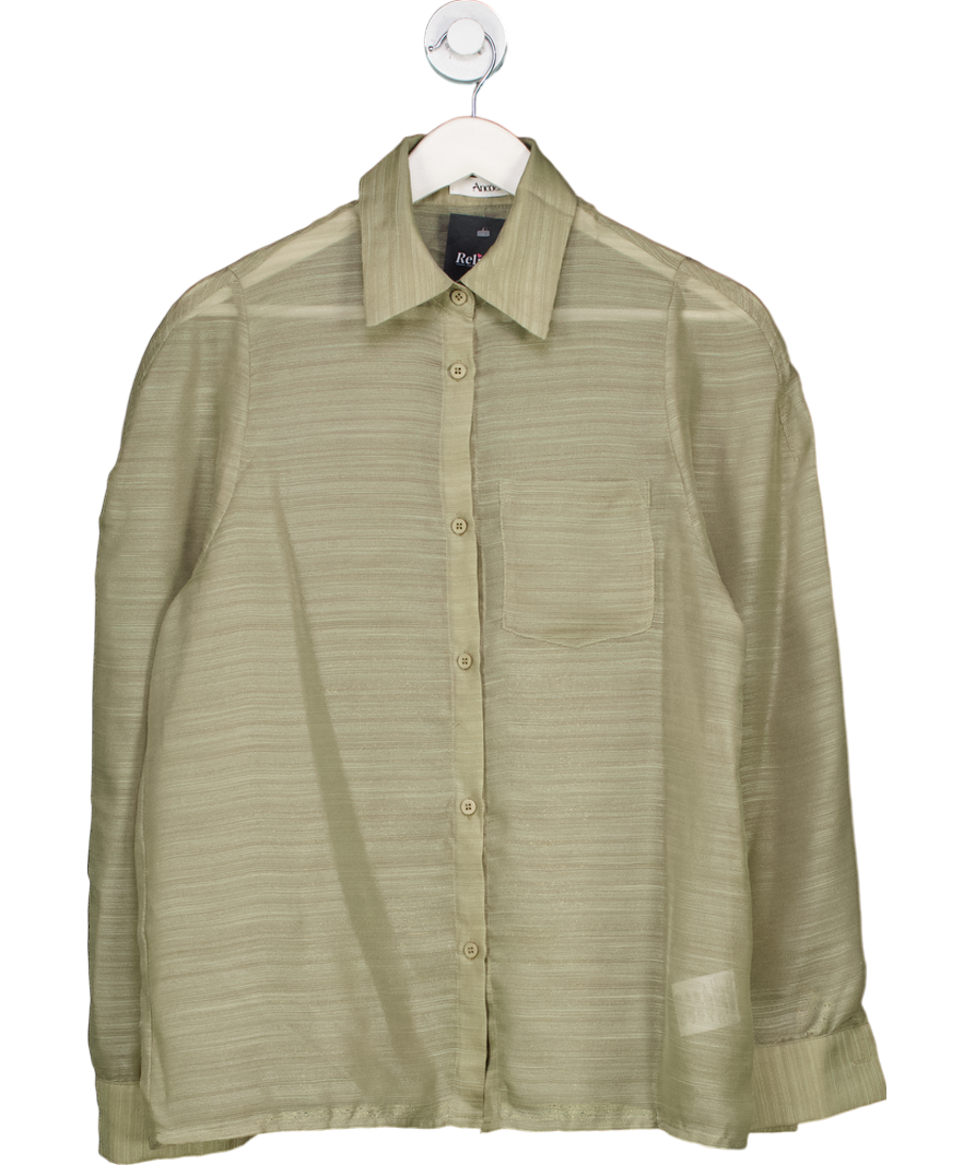 Ancosti Green Sheer Button Shirt UK M