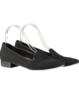 Christian Dior Black Technical Fabric Slip On Loafers UK 4 EU 37
