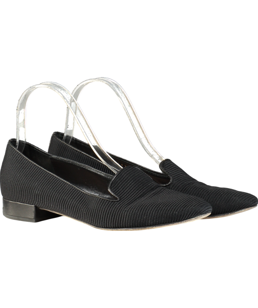 Christian Dior Black Technical Fabric Slip On Loafers UK 4 EU 37 👠