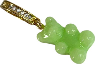 Green gummy Bear Pendant One Size