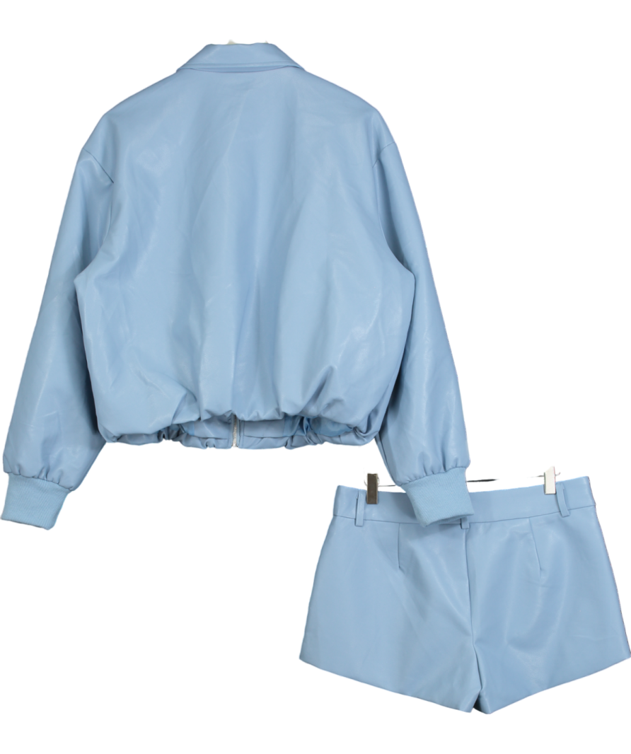 peppermayo Blue Aspen Oversized Bomber Jacket and shorts set  UK M/L