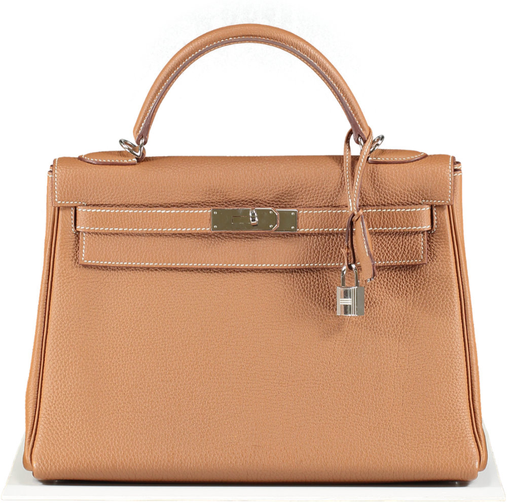 Hermès Kelly 32 Gold Togo Leather with Palladium Hardware Handbag