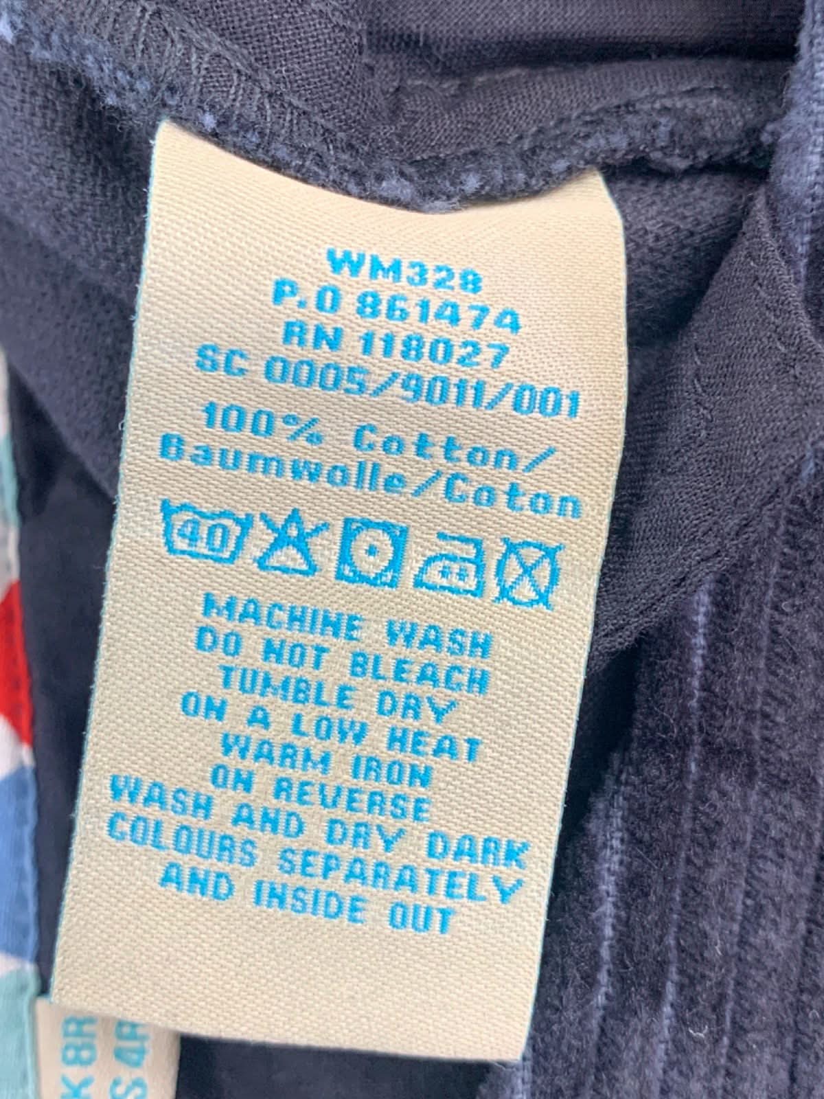 Boden Blue Corduroy Trousers UK 8R