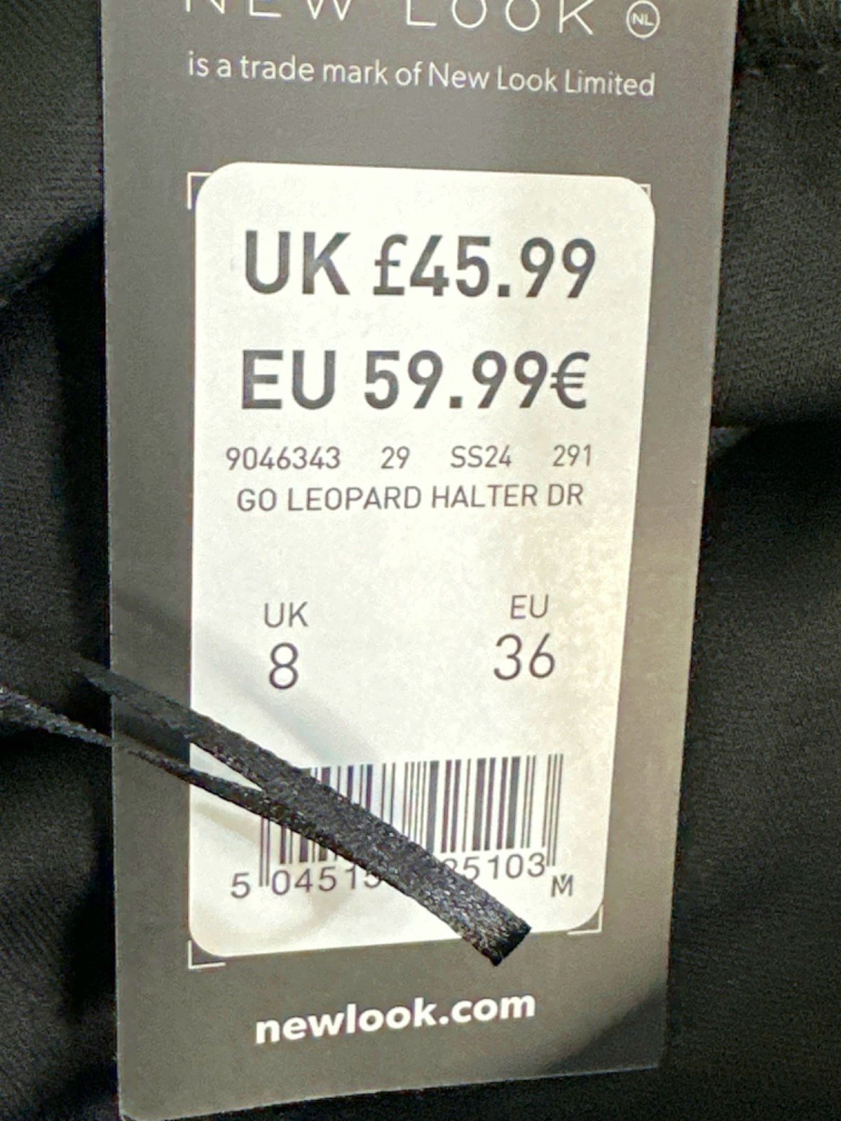 New Look Leopard Halter Dress UK 8