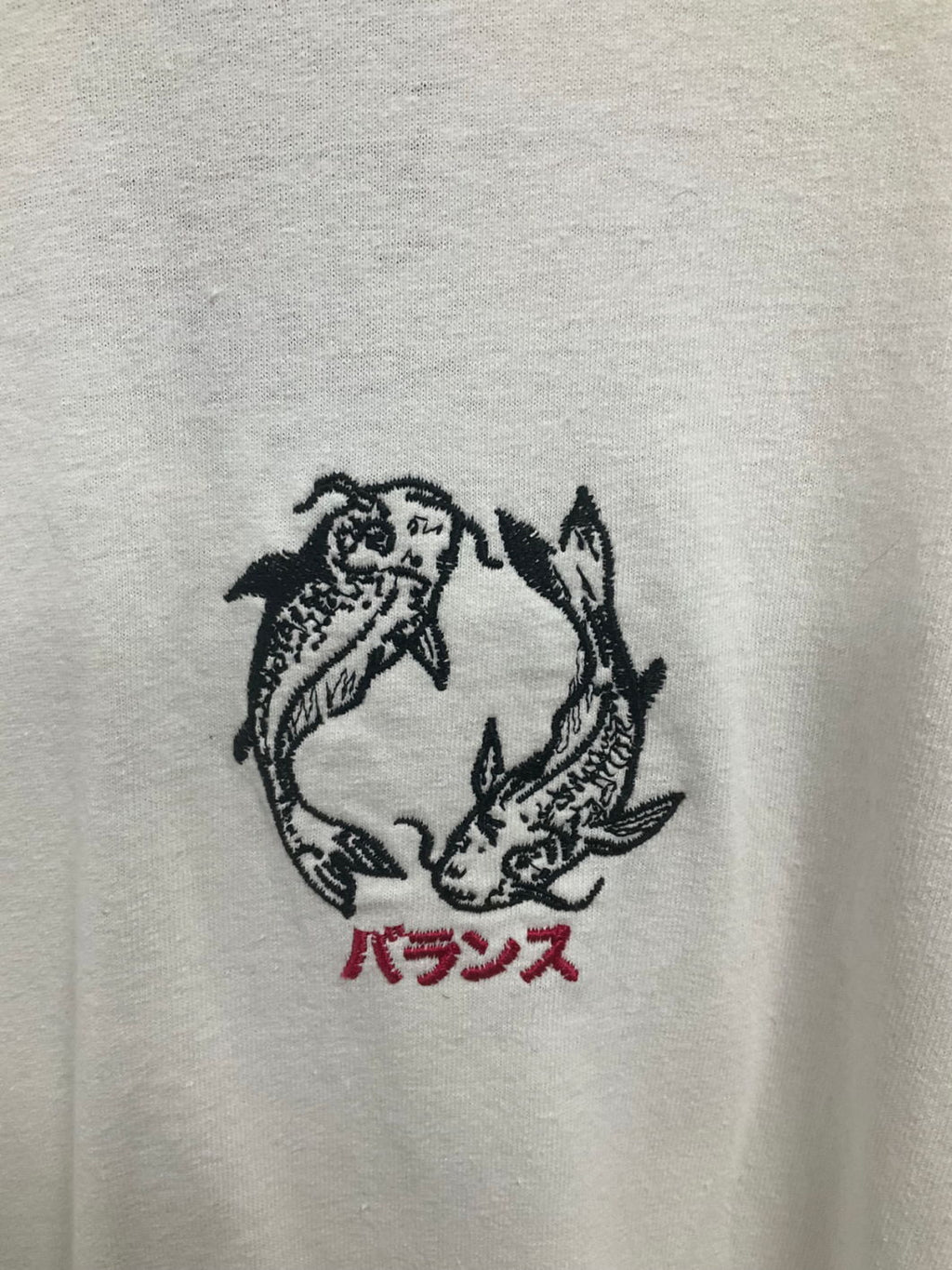 Urban Outfitters White Coi Karp Embroidered T Shirt UK S