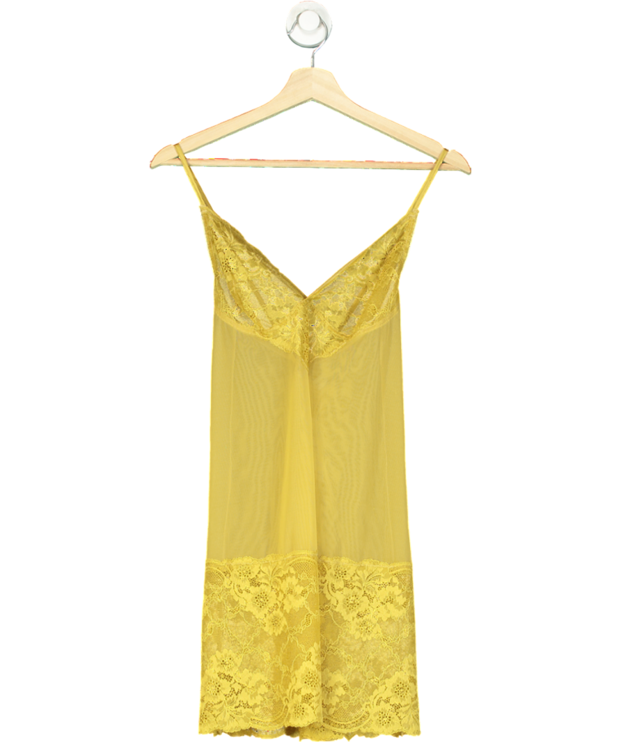 Wacoal Yellow Natsuki Lace Chemise In Antique Gold UK S