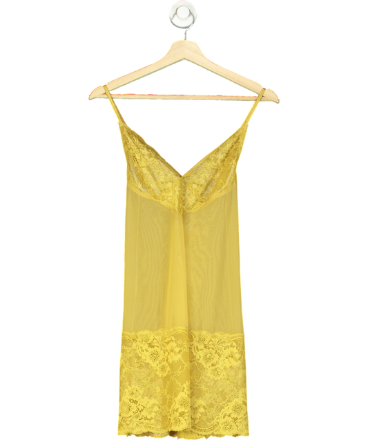 Wacoal Yellow Natsuki Lace Chemise In Antique Gold UK S