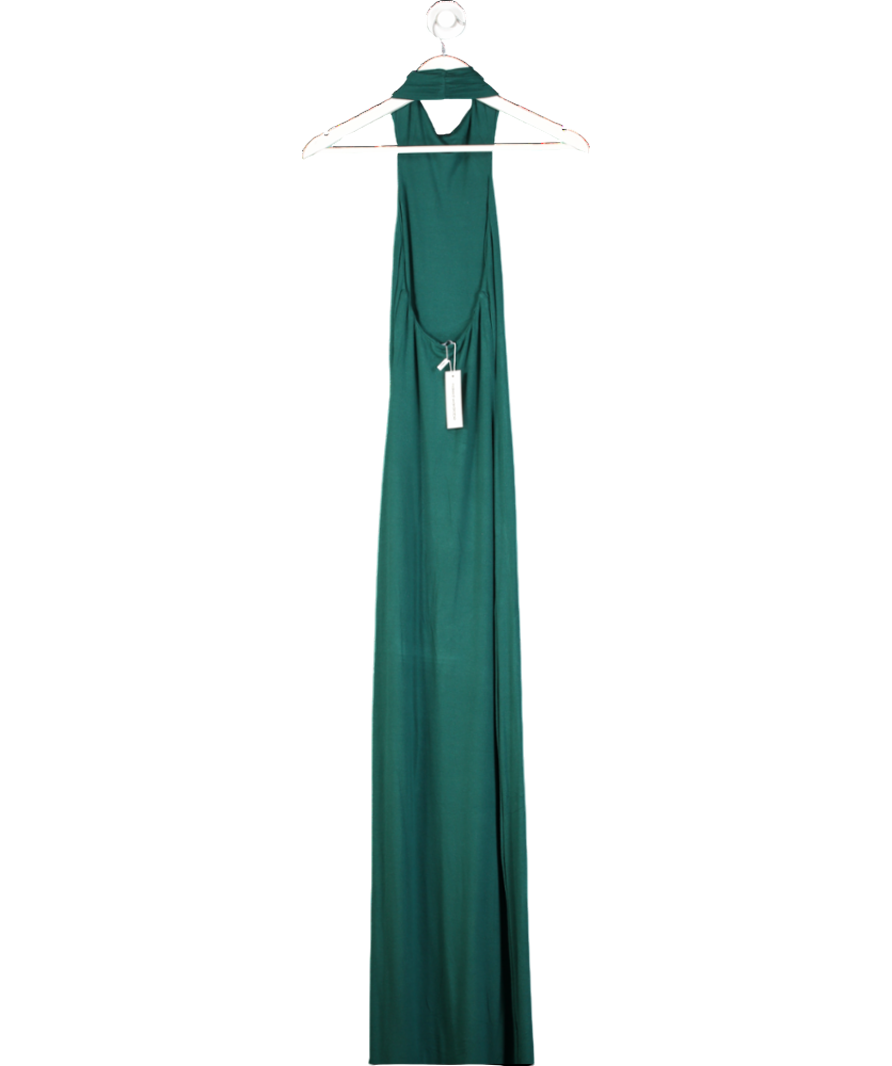 Naked Wardrobe Green Nw Halter Maxi Dress UK 6
