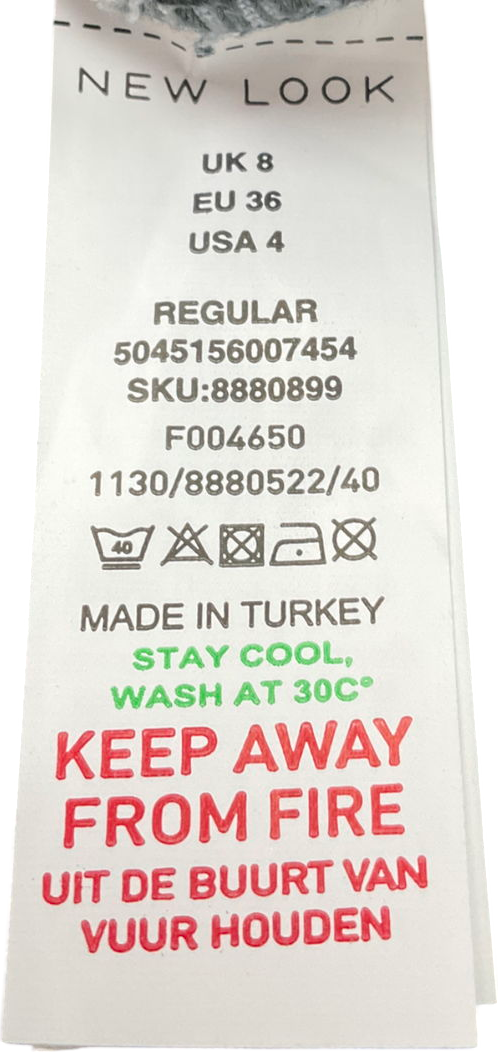 New Look Blue High Waisted Wide Leg Jeans UK 8