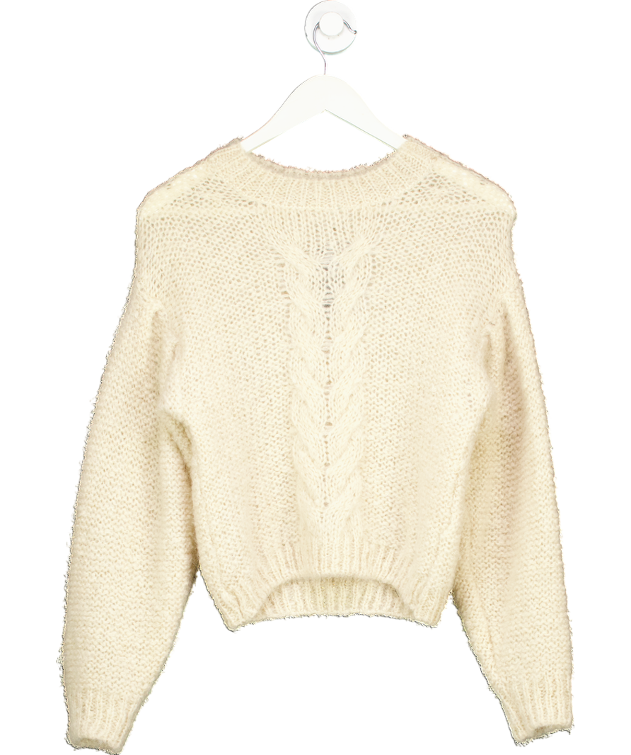 Rouje Beige Octave Mohair Blend Jumper UK 6