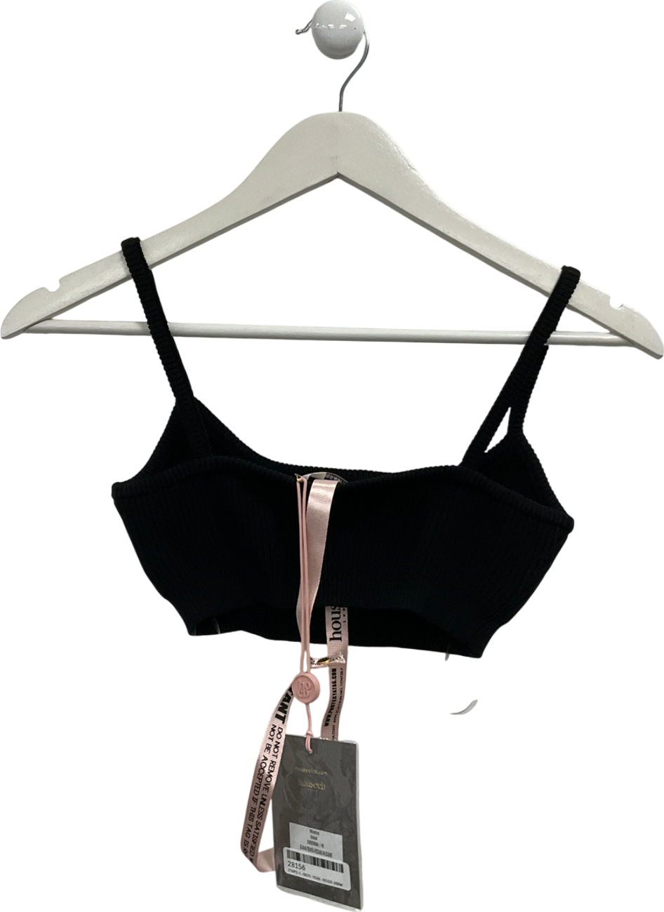 House of CB Misha Black Crop Top UK M