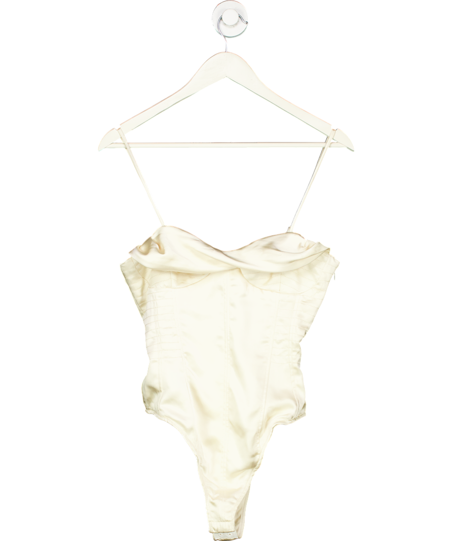 ZARA Beige Satin Camisole Bodysuit UK 8