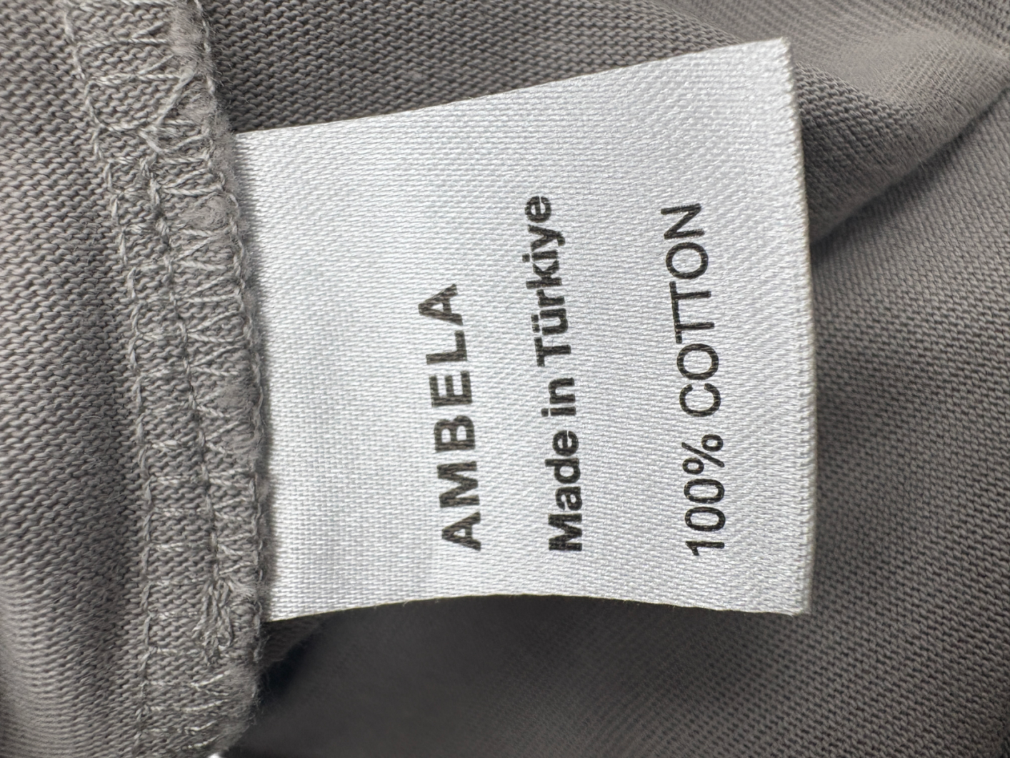 Ambela Grey Oversized Soft Cotton T-shirt UK L