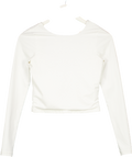 The Upside White Long Sleeve Cross Back Top UK XS