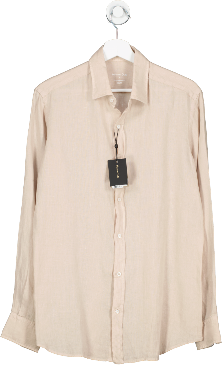 Massimo Dutti Beige 100% Linen Shirt UK M