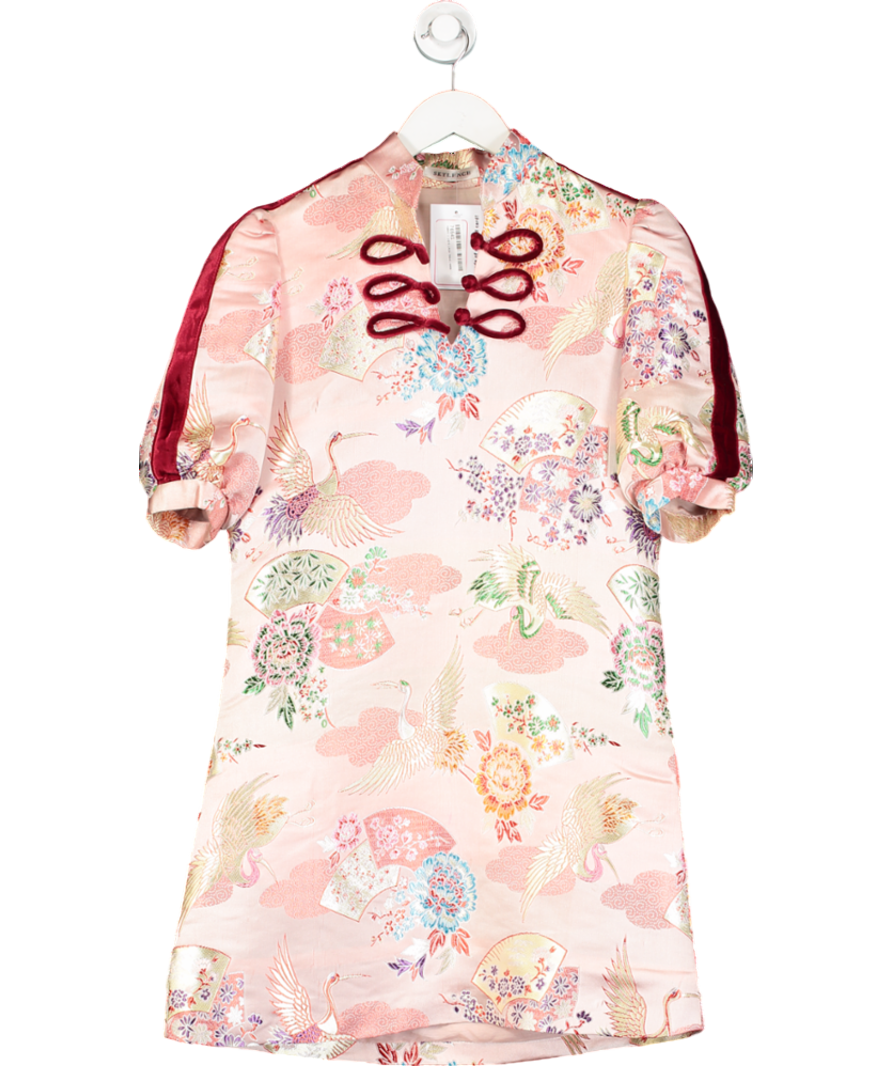Skylence Pink Crane Serenity Dress UK S/M