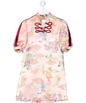 Skylence Pink Crane Serenity Dress UK S/M