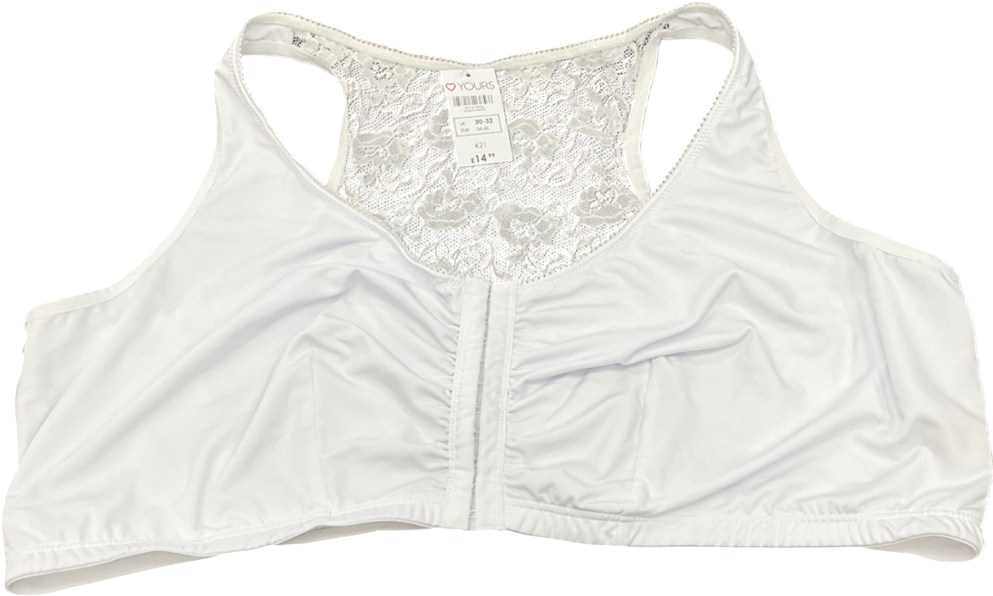 Yours White Lace Wirefree Bra UK 30