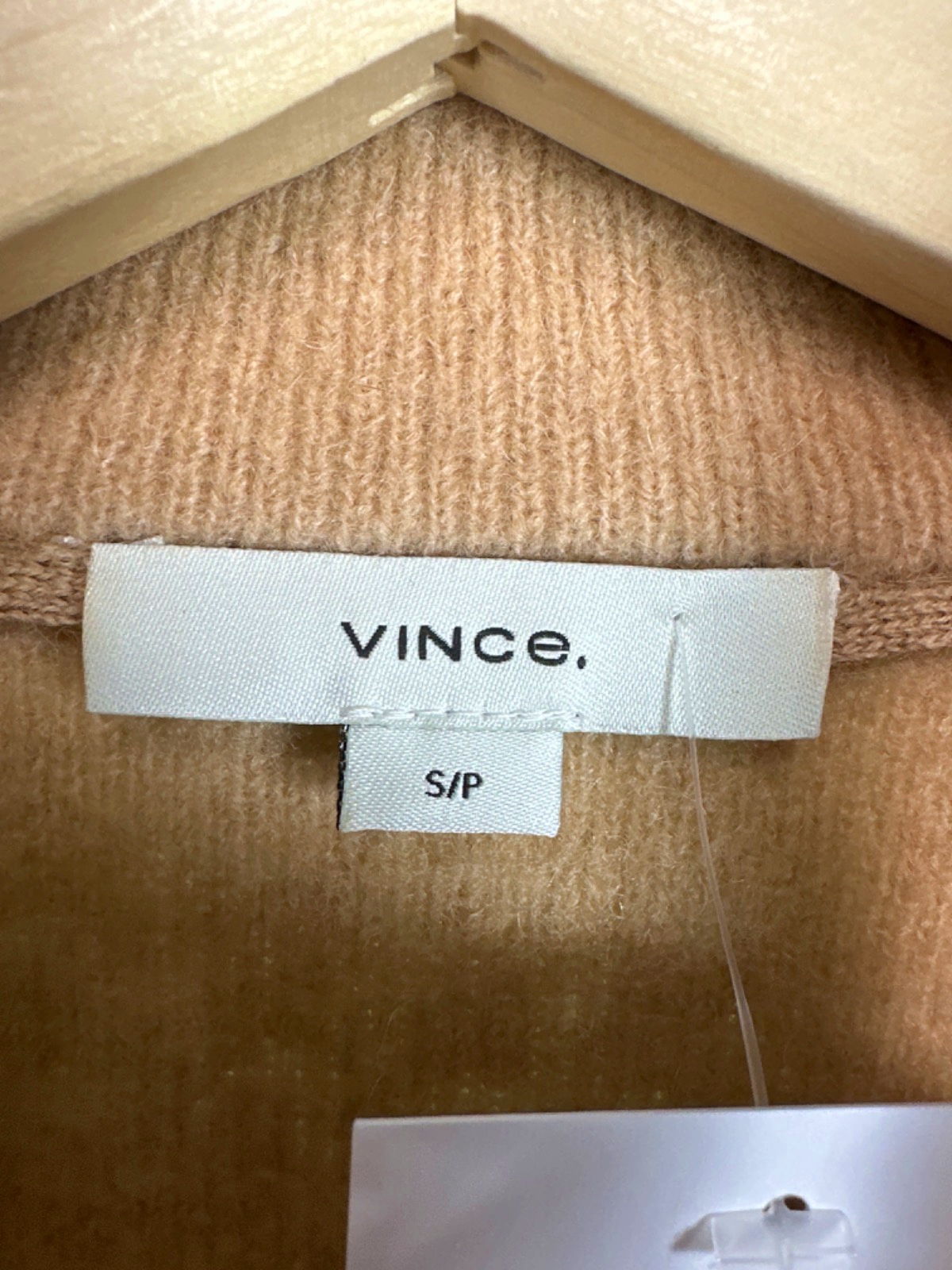 Vince. Camel Double-Breasted Peacoat UK S