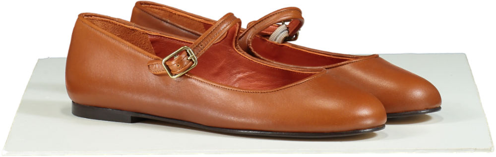 Penelope Chilvers Brown Mary Jane Flats UK 6 EU 39