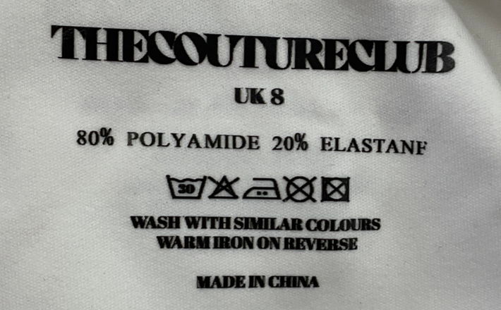 The Couture Club White Sculpting Stretch Scoop Neck Top UK 8