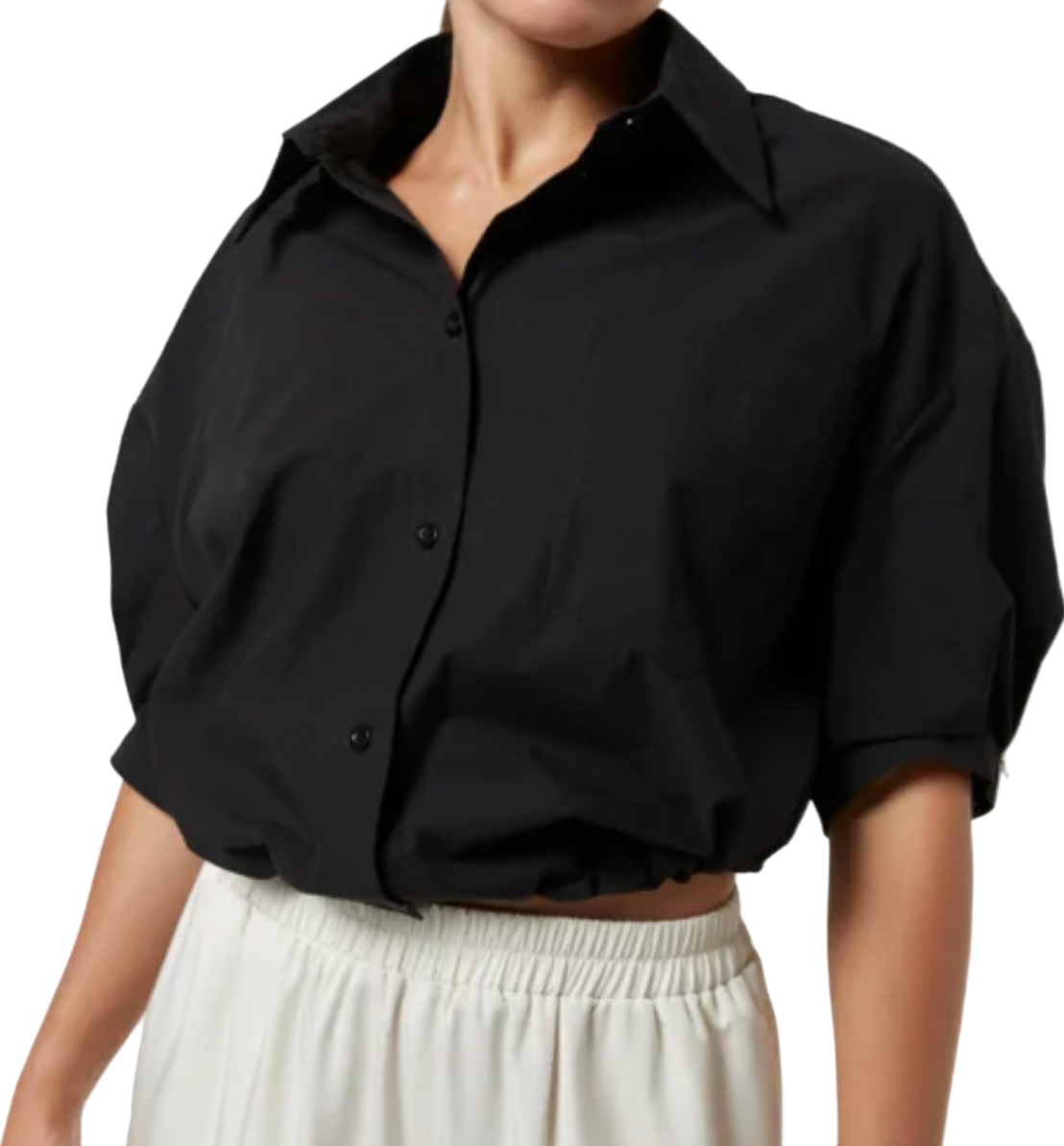 Jovonna London Black Davina Puff Sleeve Blouse BNWT UK L