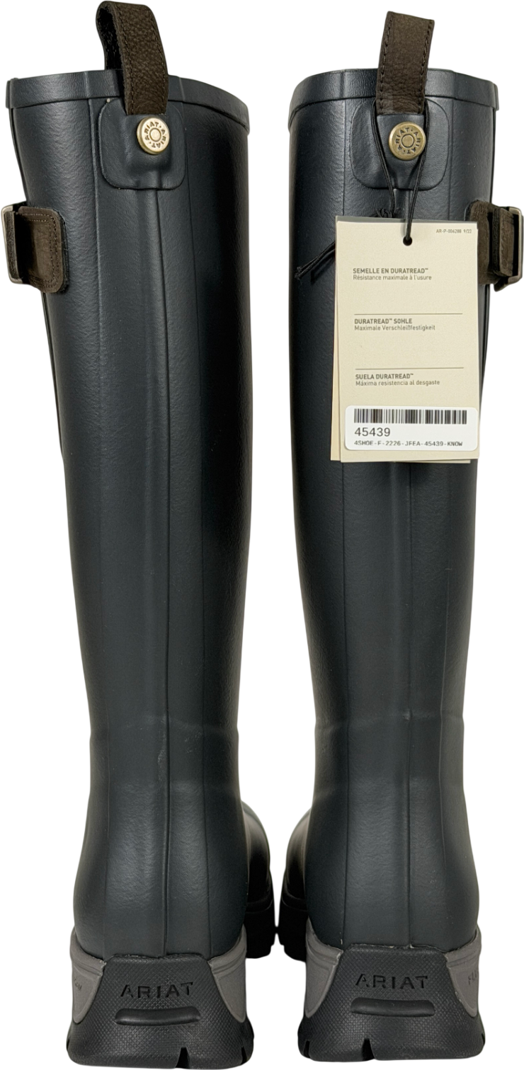ARIAT Grey Woodstock Rubber Wellington Boot UK 4 EU 37 👠
