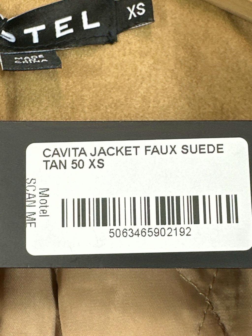 Motel Tan Cavita Jacket Faux Suede UK XS