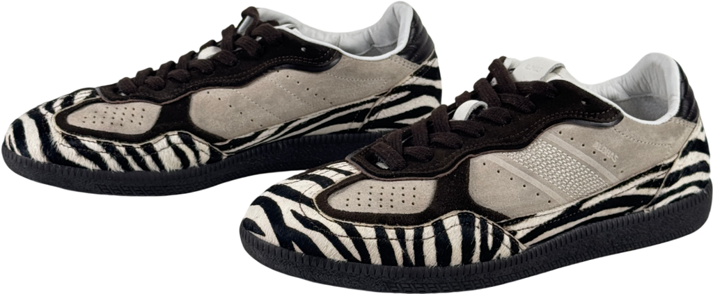 ALOHAS Rife 490 - Soft Brown Leather Zebra Trainers UK 6 EU 39 👠