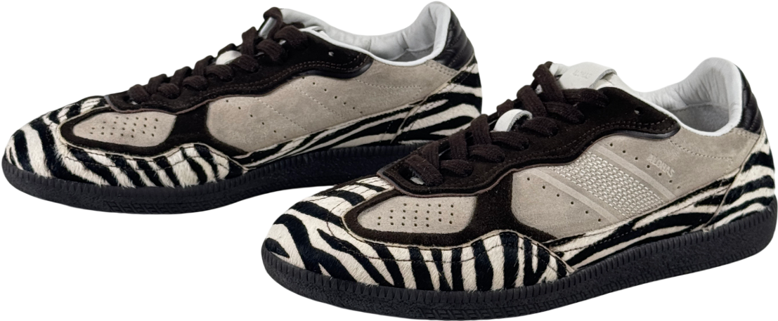 ALOHAS Rife 490 - Soft Brown Leather Zebra Trainers UK 6 EU 39 👠