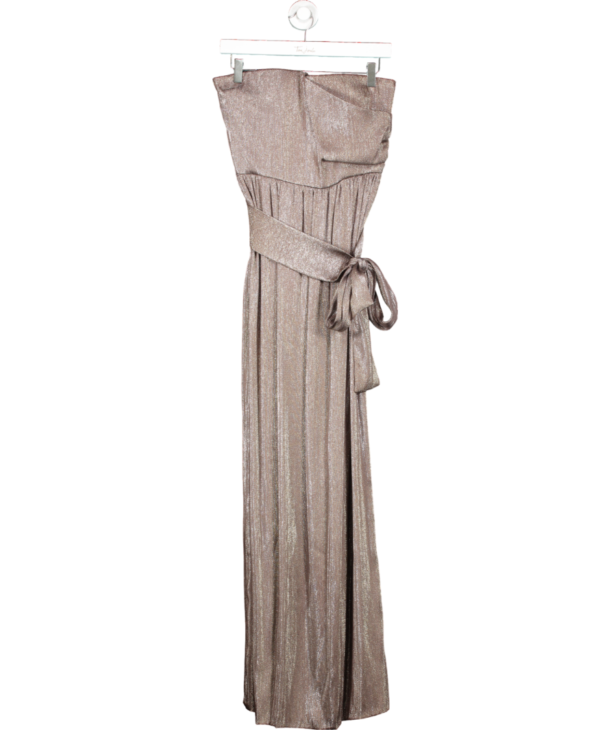 Gucci Metallic Side Draped Gown UK 8