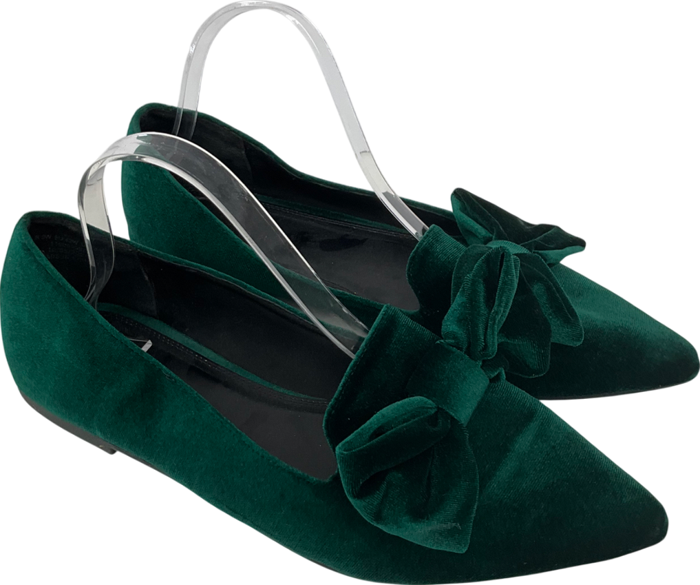 ASOS Green Sapphire Bow Detail Pumps UK 9 EU 42 👠