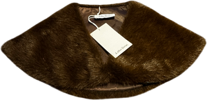 & Other Stories Premium Faux Fur Collar Scarf In Brown One Size