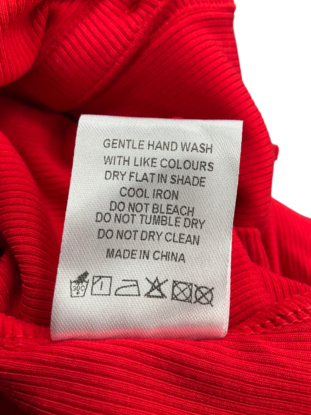 White Fox Red Longsleeve Ribbed Playsuit UK XS