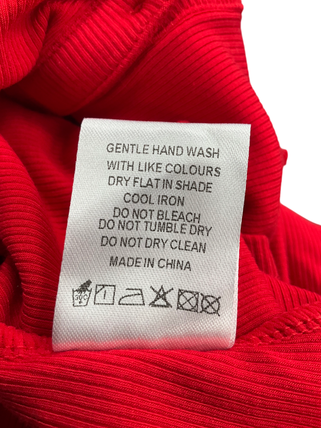 White Fox Red Longsleeve Ribbed Playsuit UK XS