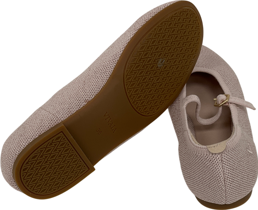 vivaia Pink Round Toe Mary-jane Flats UK 3 EU 36 👠