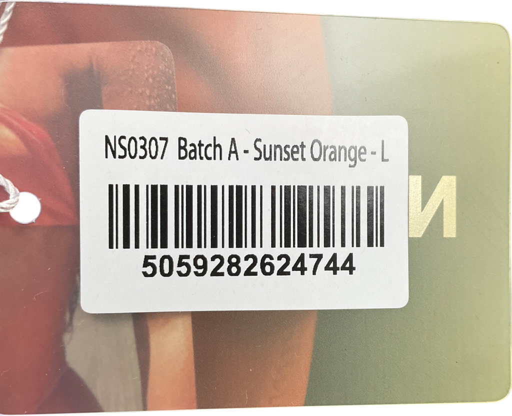 NEENA SWIM Halter Bikini Top In Sunset Orange UK L