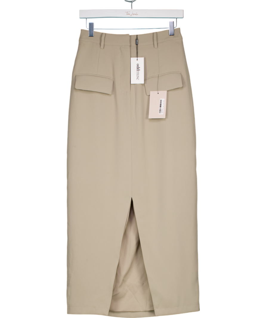 oddmuse Beige The Ultimate Muse Midi Skirt UK S